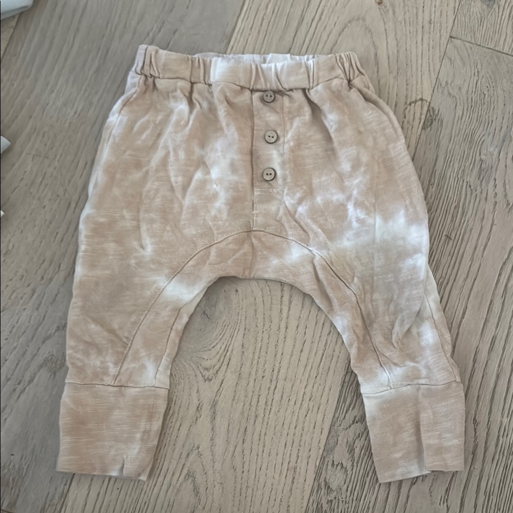 Rylee and Cru Tan Tie-Dye Baby Pants with Buttons